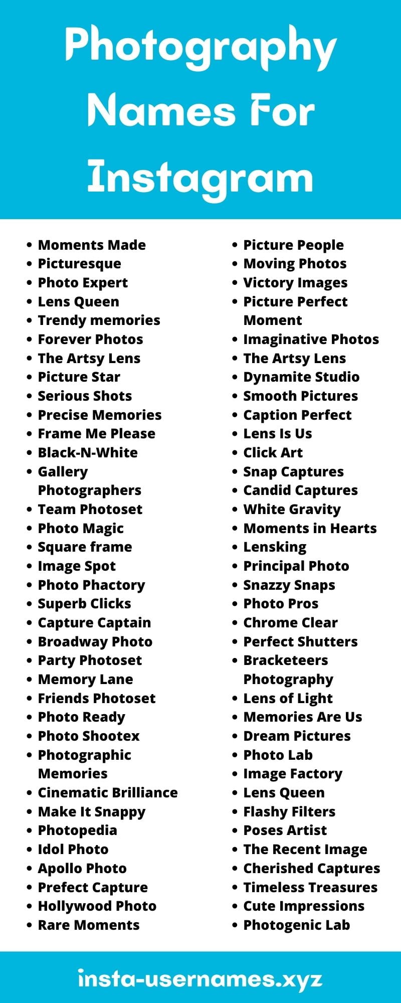 Photography Names Ideas For Instagram - Photography Names For Instagram [2021] Photography Usernames Ideas